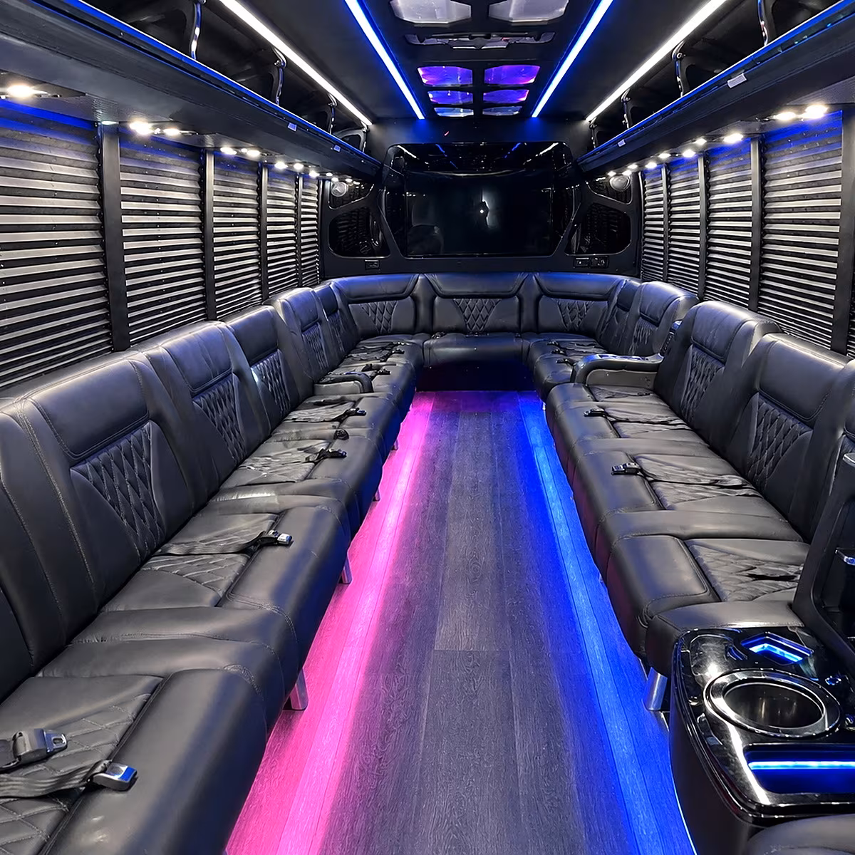Cincinnati Winery Tour & Pub Crawl Transportation party bus interior