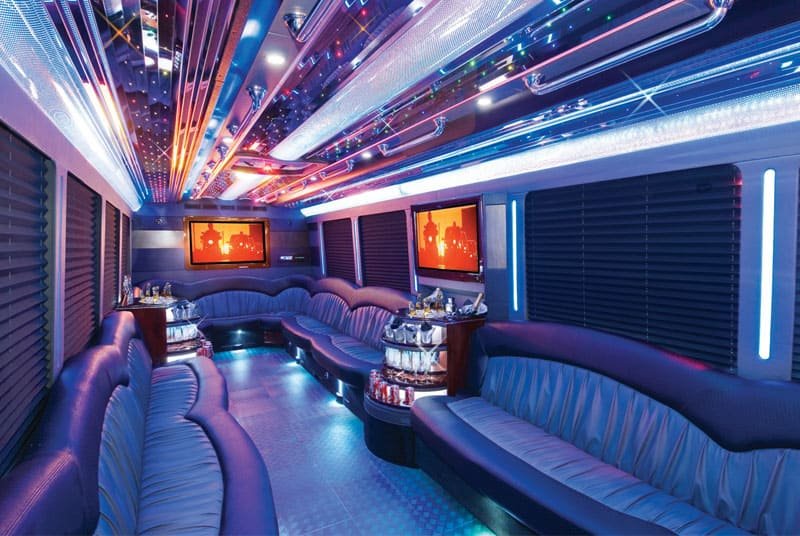 Columbus 20 Passenger Party Bus Interior