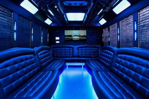 Columbus 36 Passenger Party Bus Interior