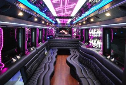 Columbus 50 Passenger Party Bus Interior